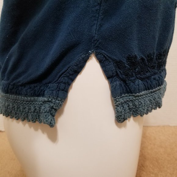 Geeta top Free Size dip dye ombre embroidered boho hippie crochet trim vintage? - Picture 5 of 15